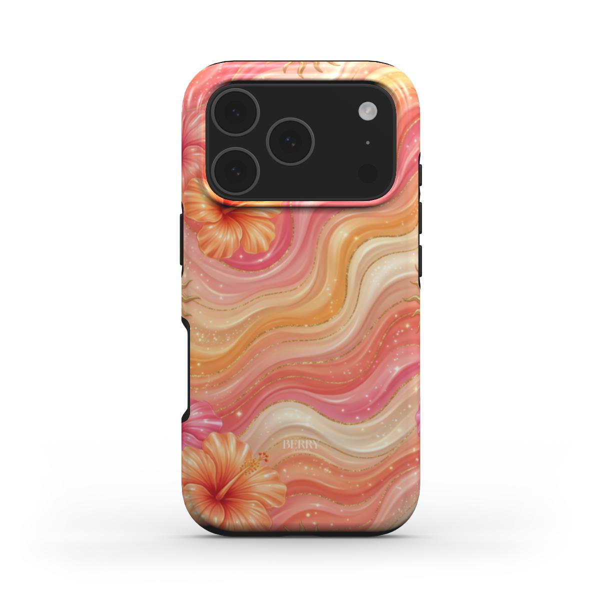 Coque pour iPhone avec motif décoratif – Peach Melba iPhone MagSafe