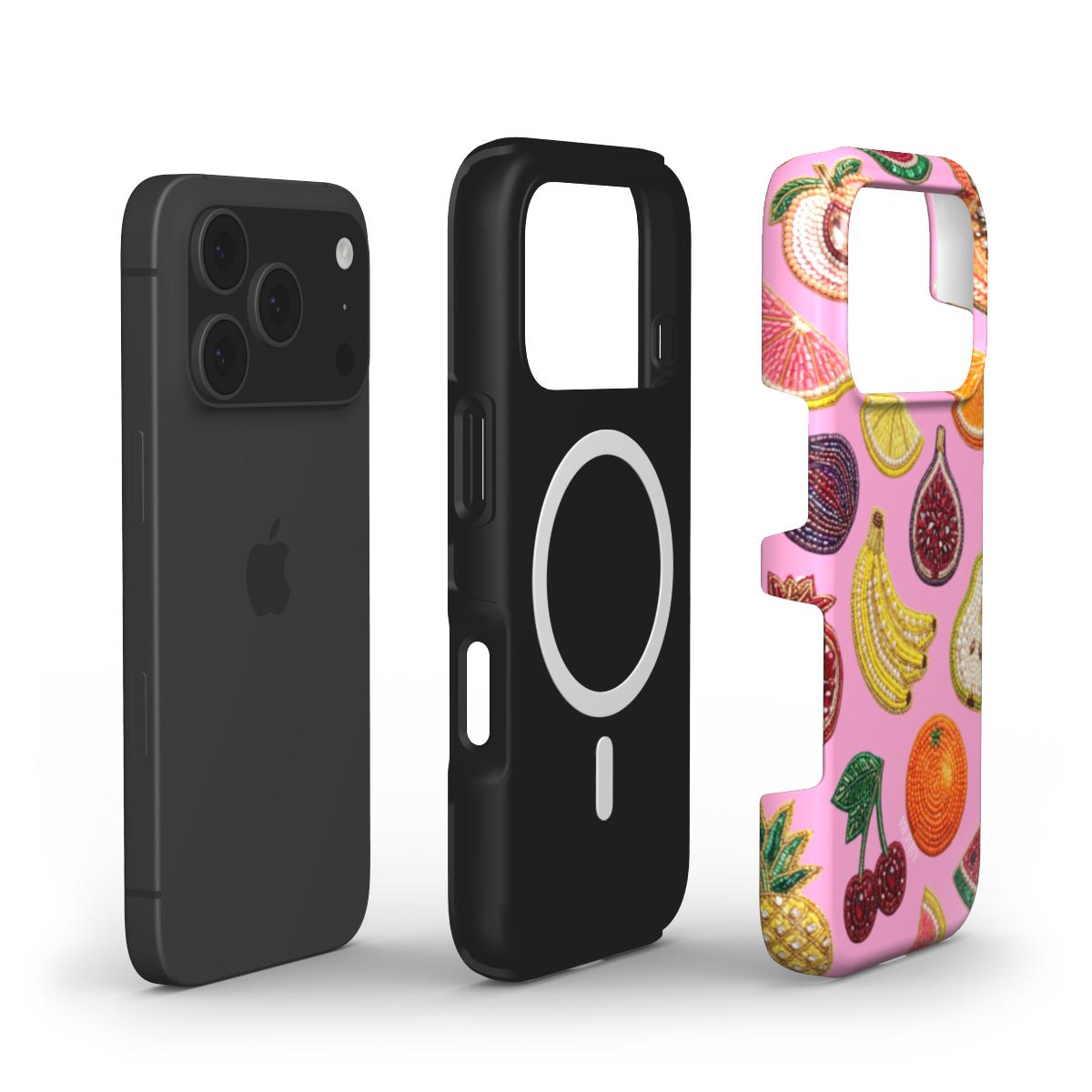 iPhone-skal med dekorativt mönster färg: rosa – Amore iPhone MagSafe