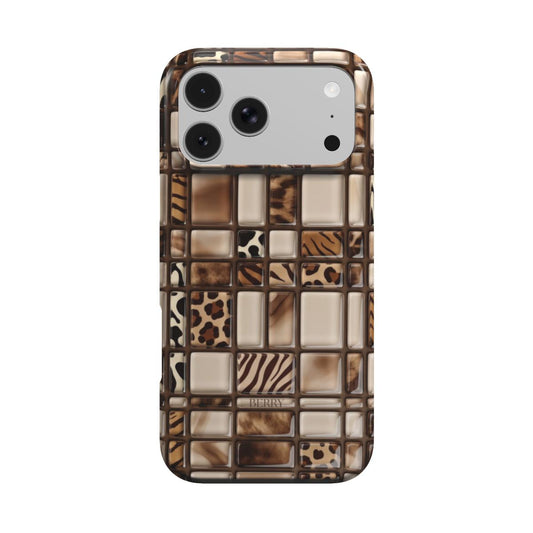 iPhone-deksel med leopardmønster – Glass Cat iPhone MagSafe