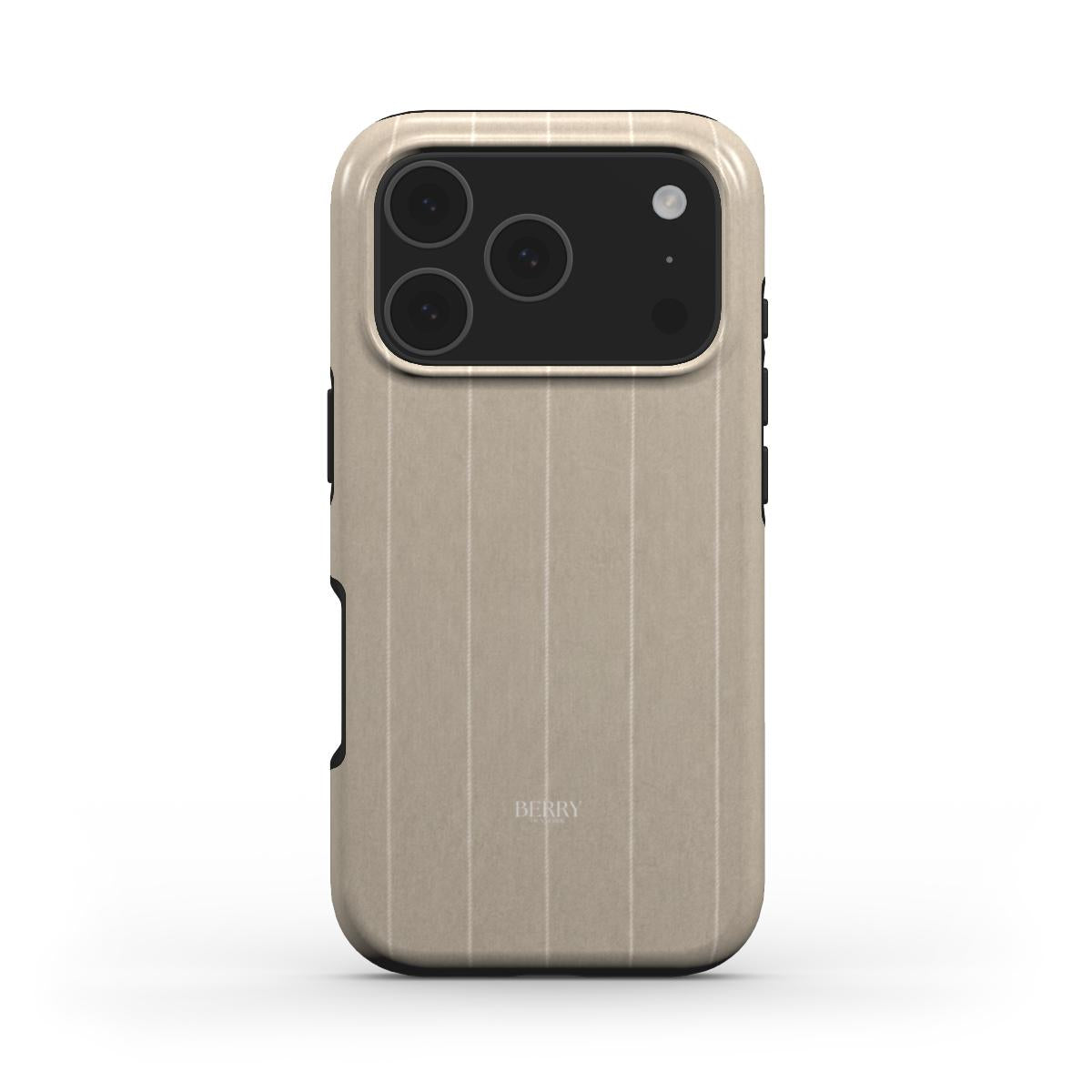 Custodia per iPhone con design decorativo colore: beige – Beige suit