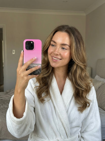 iPhone-skal med trälook färg: rosa – Hollywood iPhone MagSafe