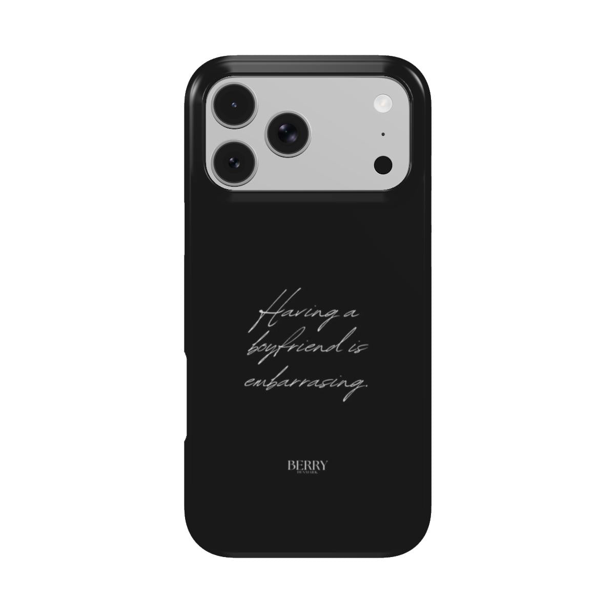 Funda para iPhone con diseño decorativo – Having A Boyfriend Is Embarrassing