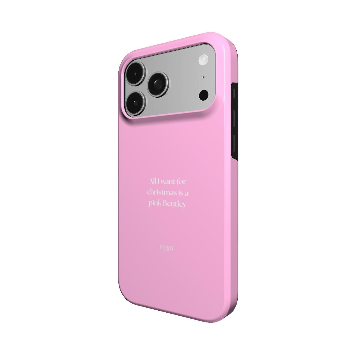 Θήκη iPhone με διακοσμητικό σχέδιο χρώμα: ροζ – All I want for christmas is a pink Bentley
