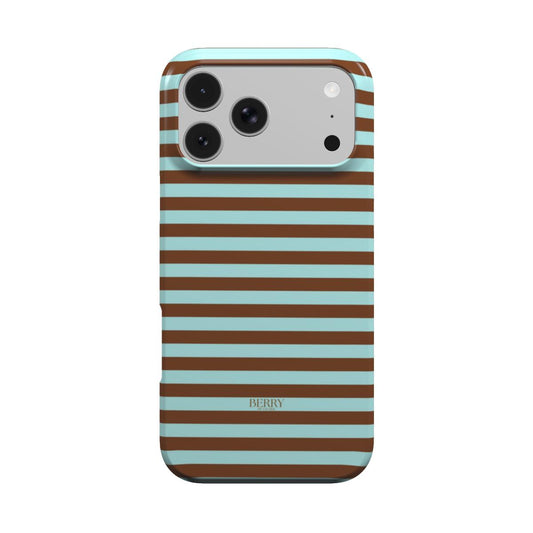 Blueberry Cookie – ブルーのストライプのiPhoneケース