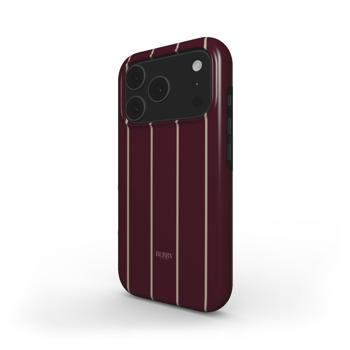 iPhone-deksel med stripete design farge: burgunder – Burgundy Cream