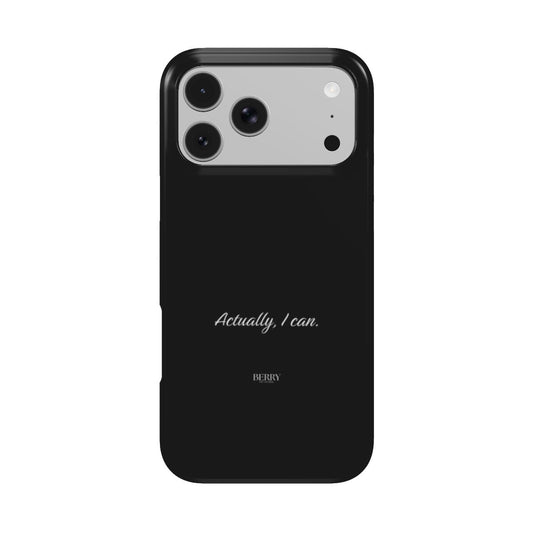 iPhone case with decorative design – Actually, I Can Midnight