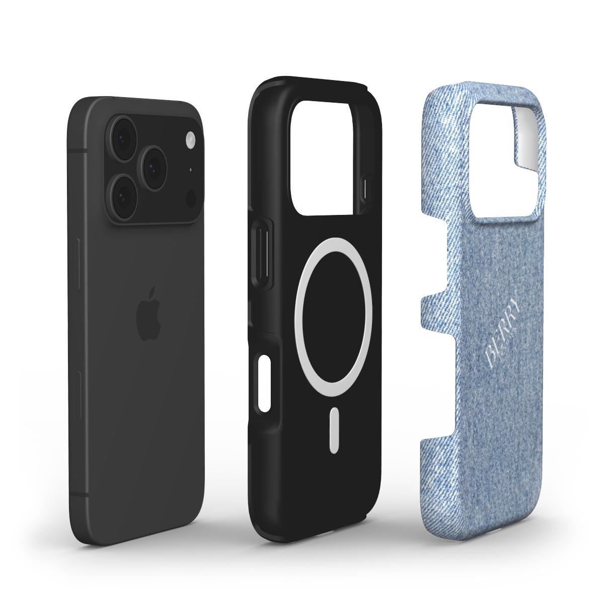Custodia per iPhone con design raffinato – Denim Girly iPhone MagSafe