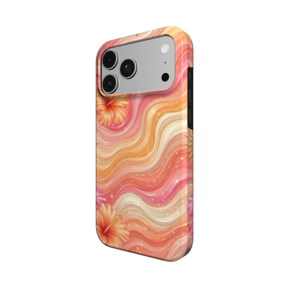 Coque pour iPhone avec motif décoratif – Peach Melba