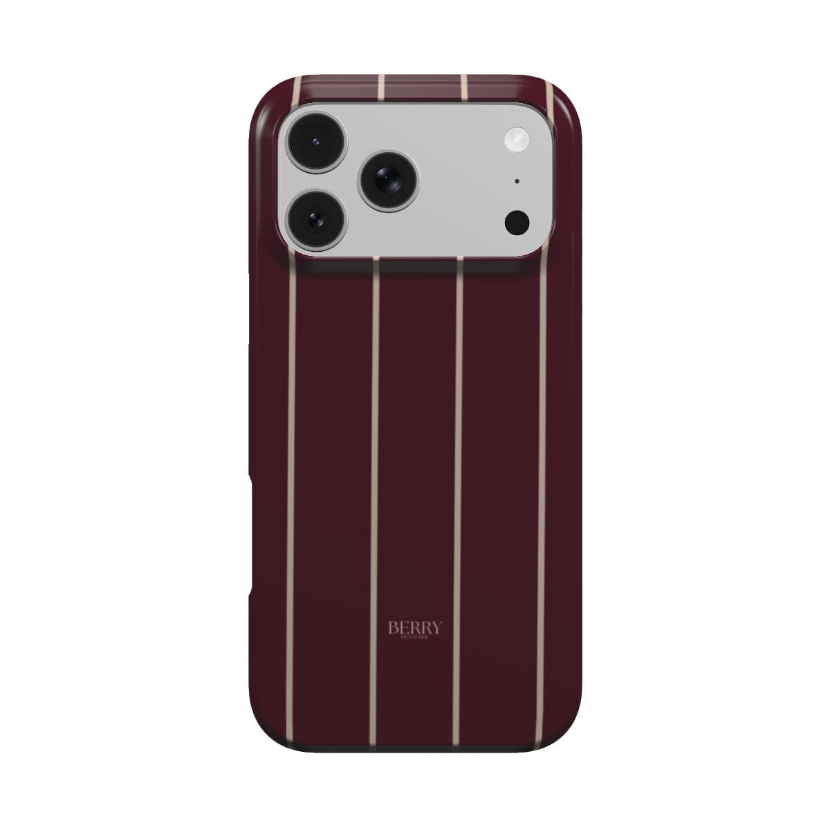 iPhone-deksel med stripete design farge: burgunder – Burgundy Cream