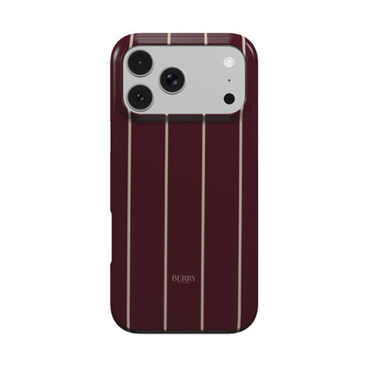 iPhone-deksel med stripete design farge: burgunder – Burgundy Cream