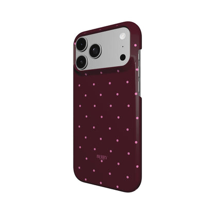 Coque pour iPhone avec design épuré – Burgundy Freckle