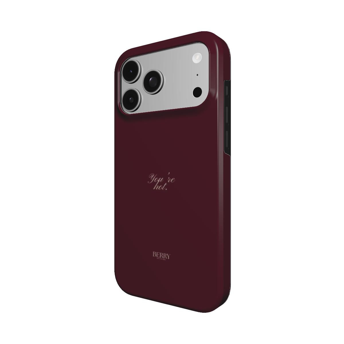 Funda para iPhone con diseño elegante color: burdeos – You're Hot