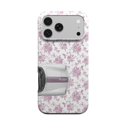 Coque pour iPhone avec motif de roses couleur : rose poudré – Cabriolet dreams