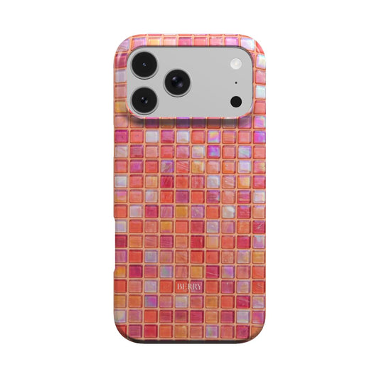 iPhone case with decorative pattern in pink – Coral