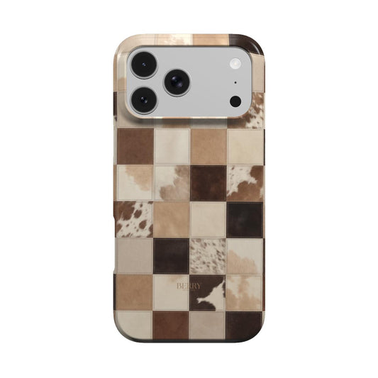 Funda para iPhone con estampado de vaca color: marrón – Truffle iPhone MagSafe