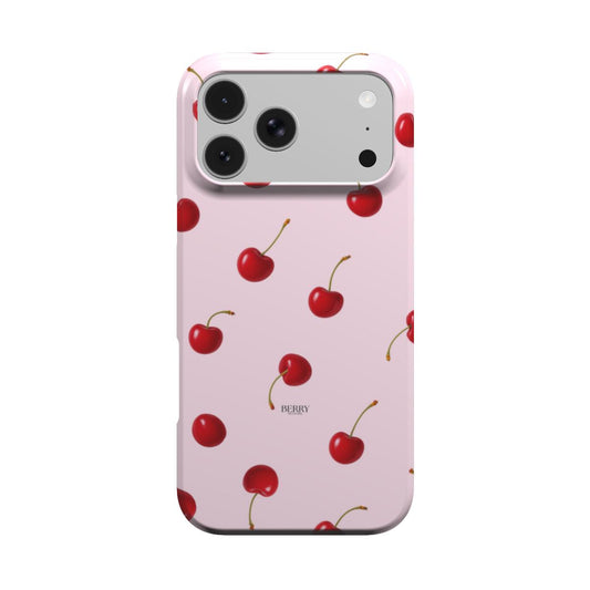 iPhone-hoesje met kersenmotief kleur: oudroze – Cherry Kisses Rose