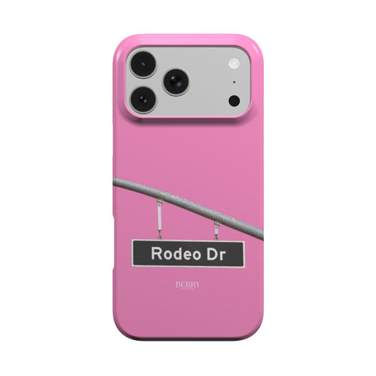 Lyserødt iPhone-cover med dekorativt design – Shopaholic
