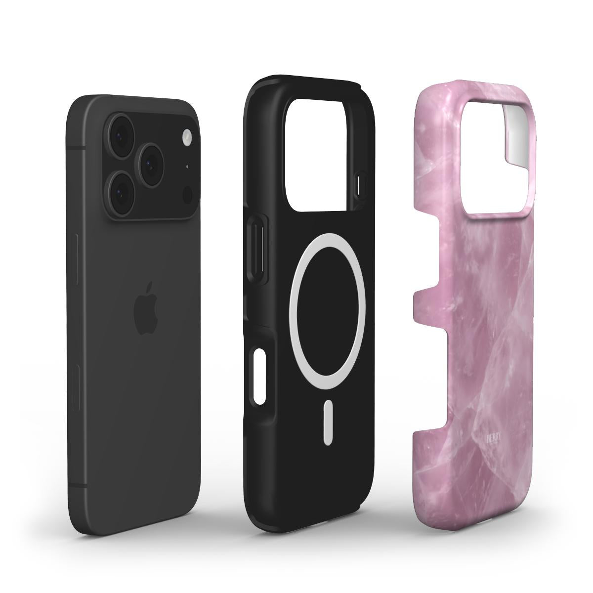 Coque pour iPhone avec motif de roses – Rose Quartz iPhone MagSafe