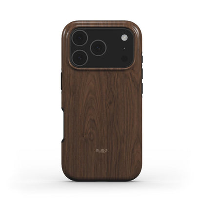 iPhone case with wood grain pattern – Walnut iPhone MagSafe